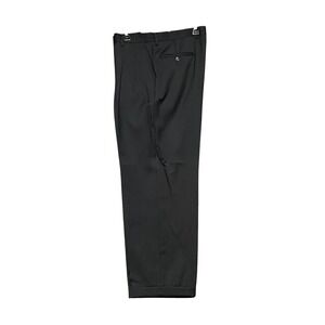 Principe Made in Italy Mens 32x28 Black‎ 100% Wool Pleated Cuffed Dress Pants